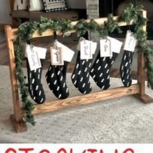 Black and White Holiday Stocking Set